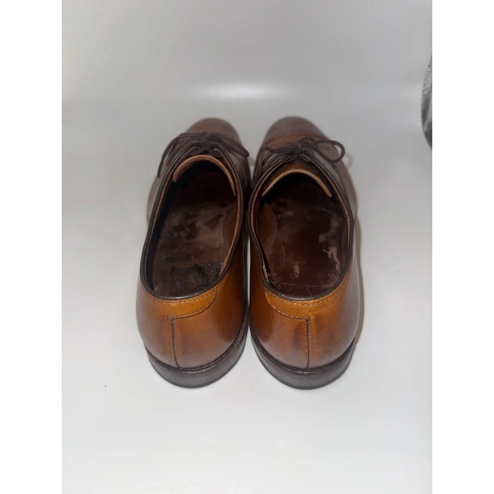 Allen Edmonds Fifth Avenue Mens 11 D Tan Leather Cap Toe Oxford Shoes 5735